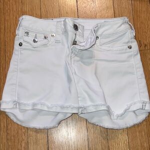 True Religion White Jean Shorts for Women